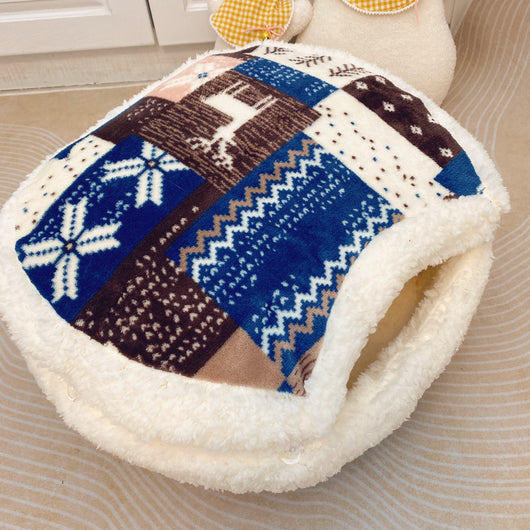 Cama Térmica de Lana para Gatos - Nido Acogedor Año Nuevo - Image 13
