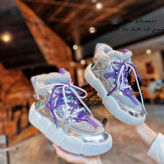 Zapatillas Deportivas Casuales en Cuero y Lana - Estilo Moderno - Image 4