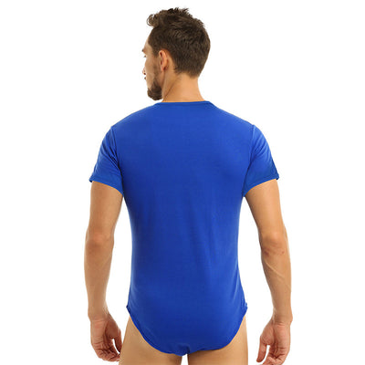 Pijama Hombre Manga Corta Cuello Redondo Botones Transpirable - Image 23