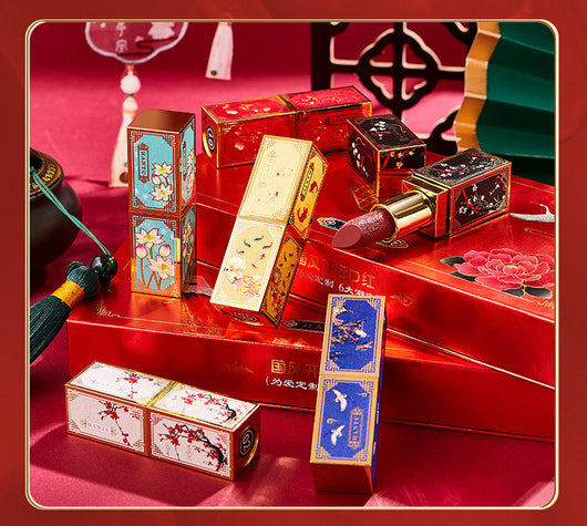 Estuche de Lápices Labiales Estilo Chino Imperial con Grabados Artesanales - Image 7