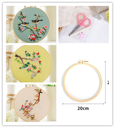 Kit Completo de Bordado Manual - Diseño Floral y Aves Estilo Chino - Image 12