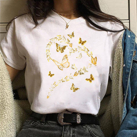 Blusa Estampada Blanca Suelta Casual para Mujer - Image 21