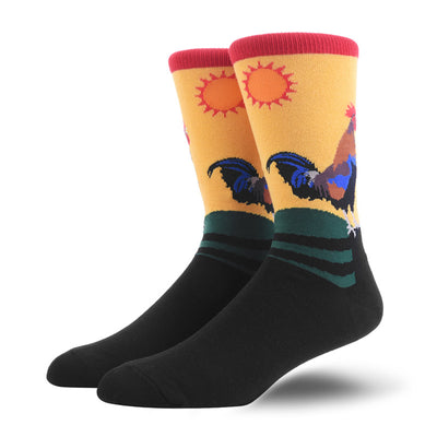 Calcetines Estampados Medianos para Hombre - Diseño Clásico y Versátil - Image 2