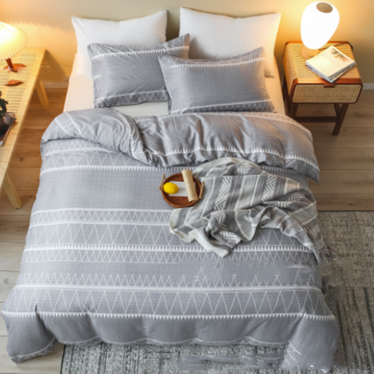 Funda Nórdica y Funda de Almohada con Estampado Geométrico Floral - Image 6
