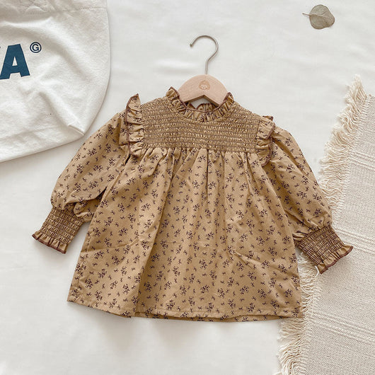 Muñeca Infantil de Manga Larga con Estampado Floral y Forro Suave - Image 4