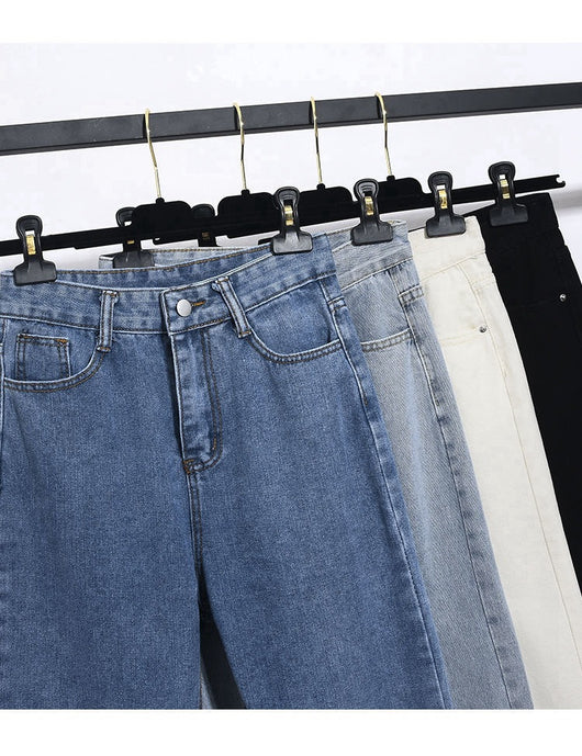Pantalón Vaquero Cropped de Cintura Alta y Pierna Recta - Image 18