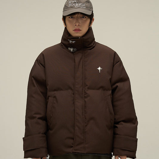 Chaqueta Acolchada de Algodón Estilo Retro Americano para Hombre