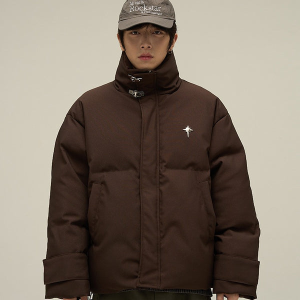 Chaqueta Acolchada de Algodón Estilo Retro Americano para Hombre