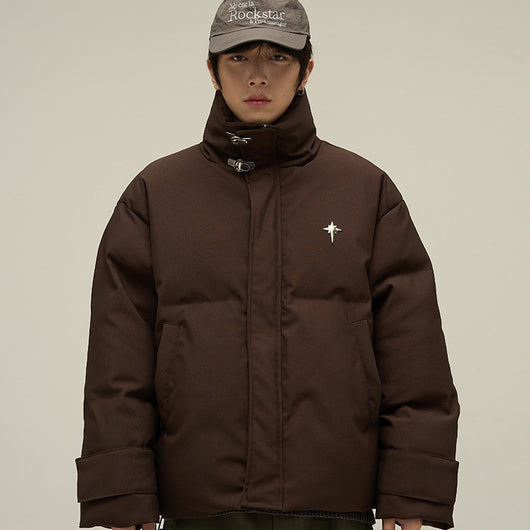 Chaqueta Acolchada de Algodón Estilo Retro Americano para Hombre