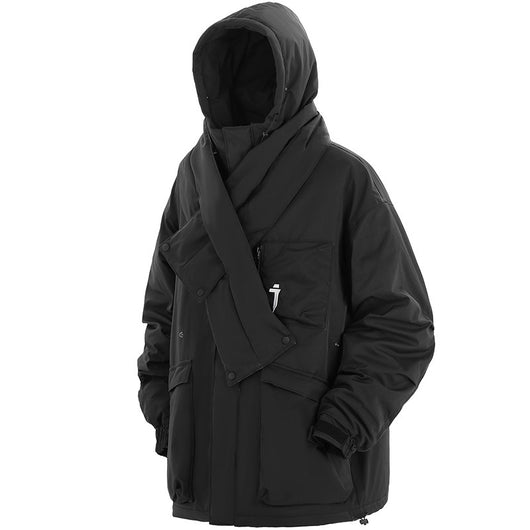 Chaqueta de Algodón con Capucha y Cuello Alto para Hombre - Invierno - Image 2