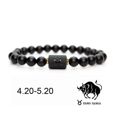 Pulsera de Piedra Natural Ágata Negra Mate para Hombre - Image 5