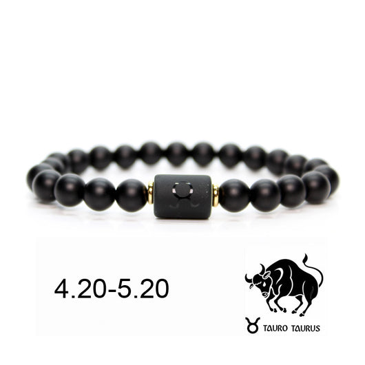 Pulsera de Piedra Natural Ágata Negra Mate para Hombre - Image 5