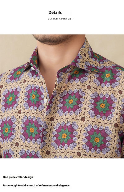 Cardigan Estampado de Manga Larga para Hombre - Image 9