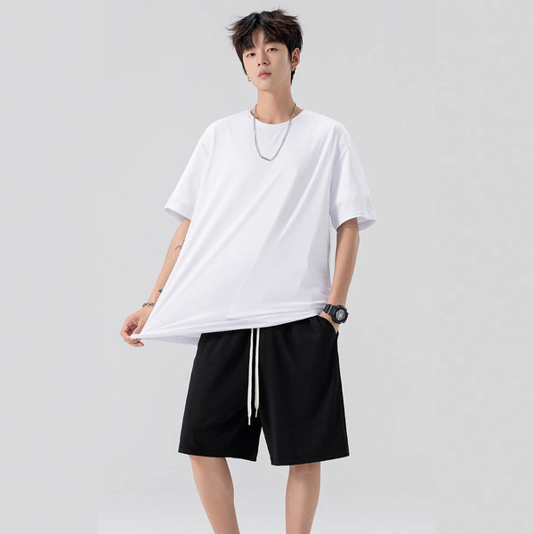 Conjunto de Pantalón y Camiseta Ice Silk para Hombre - Color Sólido