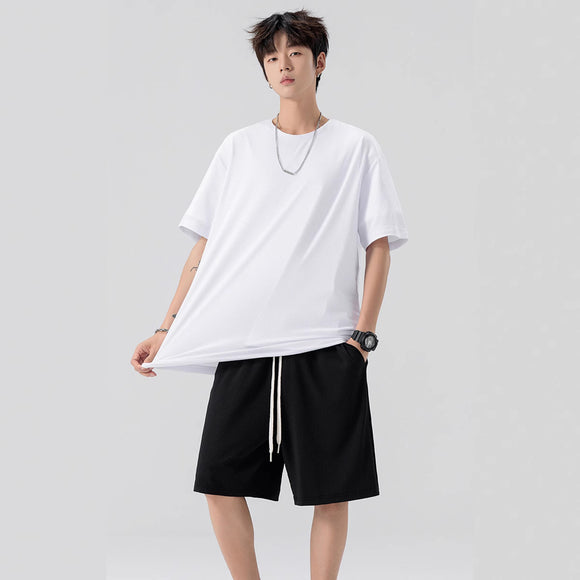 Conjunto de Pantalón y Camiseta Ice Silk para Hombre - Color Sólido