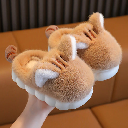Pantuflas de Algodón para Niños con Diseño de Gatito - Cálidas y Acogedoras