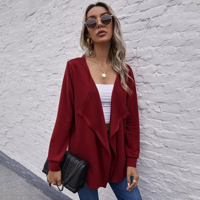 Cardigan Largo de Manga Larga para Mujer - Elegancia Versátil - Image 14