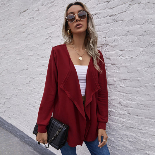 Cardigan Largo de Manga Larga para Mujer - Elegancia Versátil - Image 14