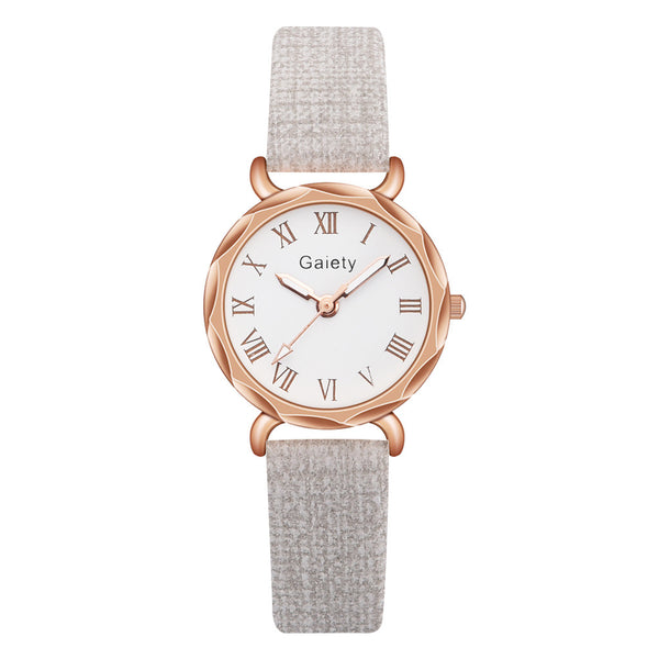 Reloj de Cuarzo para Mujer Estilo Minimalista Coreano con Números Romanos