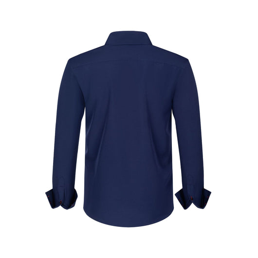 Camisa Hombre Estiramiento Cuádruple con Lunares y Bloques de Color - Image 22