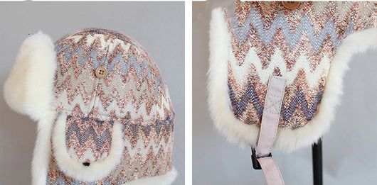 Protectores de Oídos Estampados con Forro Polar Grueso para Mujer - Image 16