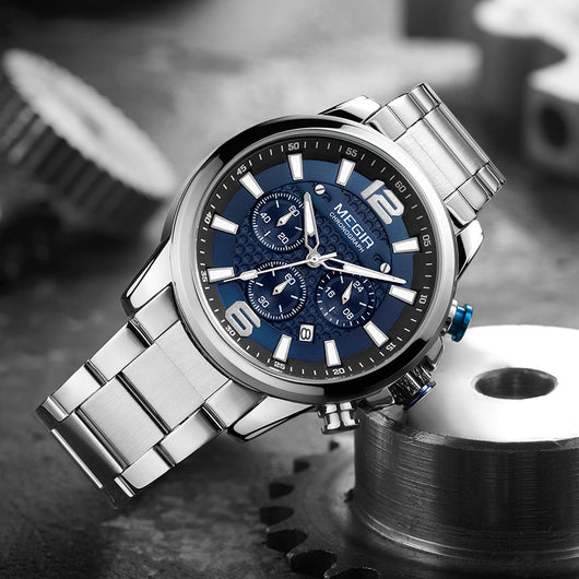 Reloj Deportivo Multifunción Ejecutivo Acero Inoxidable Hombre - Image 6