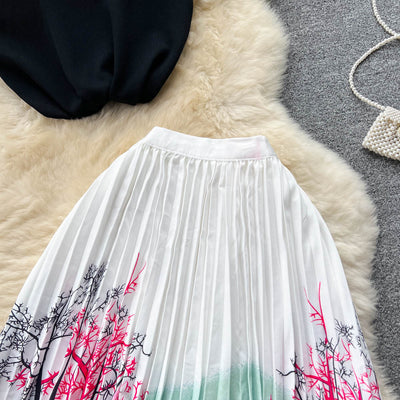 Conjunto de Dos Piezas: Blusa Plisada sin Mangas y Falda Diseño Exclusivo para Mujer - Image 49