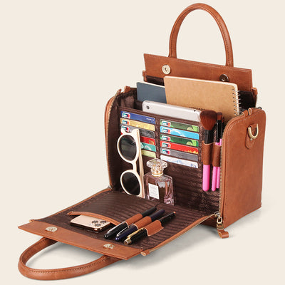 Bolsa Mensajera de Cuero Genuino para Mamás Profesionales - Image 7