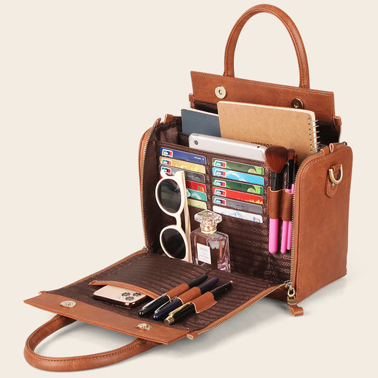 Bolsa Mensajera de Cuero Genuino para Mamás Profesionales - Image 7