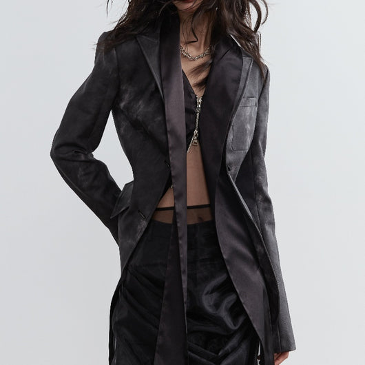 Chaqueta Punk Cuero PU Efecto Ahumado con Capas Desmontables - Image 10