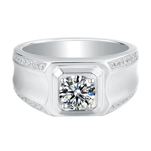 Anillo de Hombre con Moissanita de 1 Quilate y Cuatro Puntas - Image 10