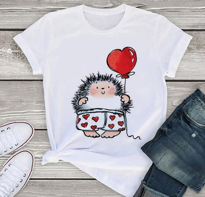 Blusa Holgada Estampado Animales Dibujos Talla Grande - Image 16