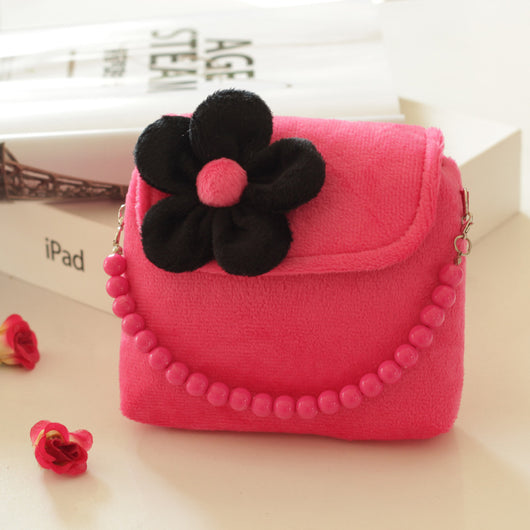 Bolsa Infantil de Flores con Cadena de Perlas - Estilo Princesa - Image 4