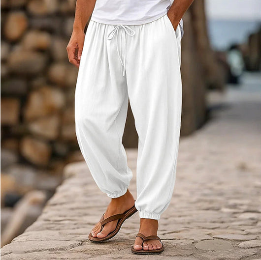 Shorts de Playa Holgados para Hombre en Colores Sólidos - Image 7