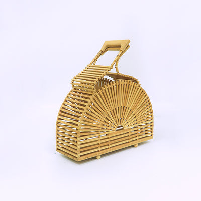 Bolsa de Playa Tejida en Bambú para Mujer - Image 7