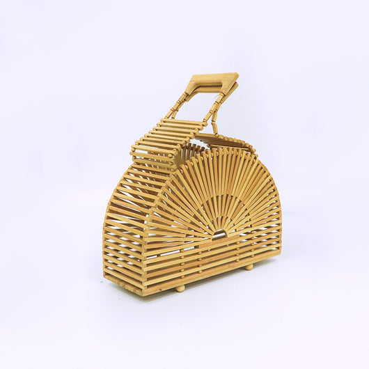 Bolsa de Playa Tejida en Bambú para Mujer - Image 7