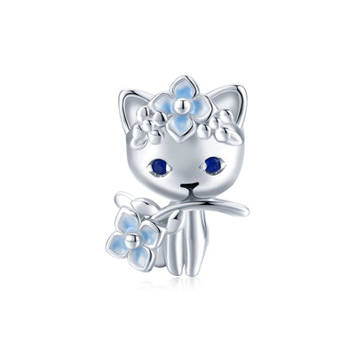 Cuentas de Plata 925 con Flores de Cristal Azul - Image 6