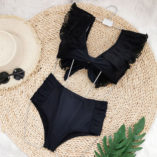 Bikini de Cintura Alta con Diseño Fruncido - Image 16