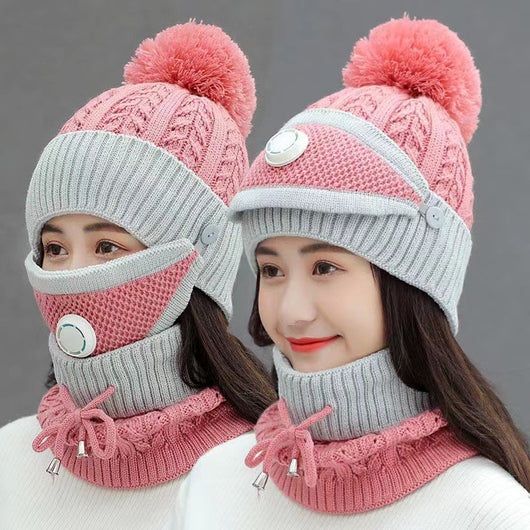Gorro de Lana Grueso y Cálido para Mujer con Forro Polar - Image 11