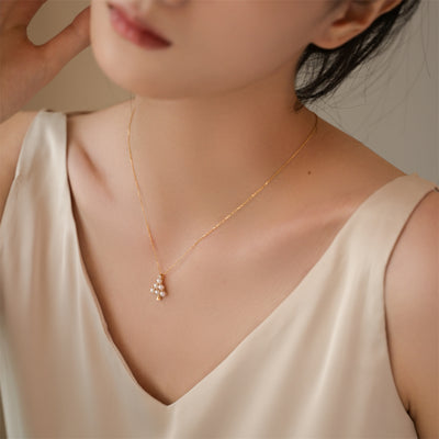 Collar de Perla Marina con Diamantes Incrustados - Image 7