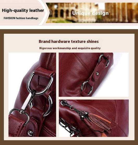 Bolso Bandolera de Cuero PU con Detalles de Costura y Borlas para Mujer - Image 31