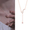 925 Plateado Sterling Women's Summer Necklace Clavicle Chain Light Luxury Niche Rose Dorado Big Dipper
