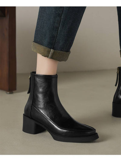 Botas Tobilleras de Cuero Genuino con Tacón Alto - Colección Otoño Invierno - Image 13