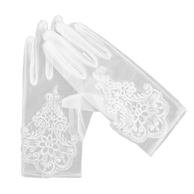 Guantes de Novia con Protección Solar y Encaje Calado - Image 6