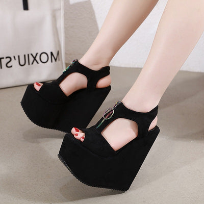 Sandalias Cuña Plataforma con Cierre de Cremallera para Mujer - Image 6