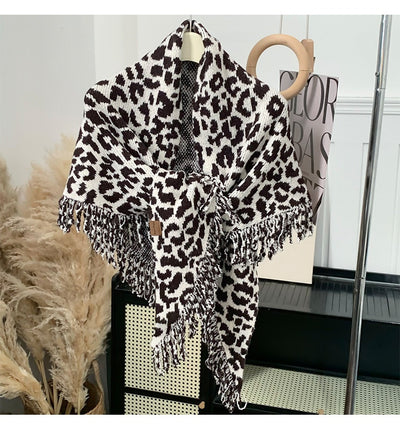 Bufanda Chal Leopardo con Flecos 2 en 1 Cálida y Elegante - Image 16