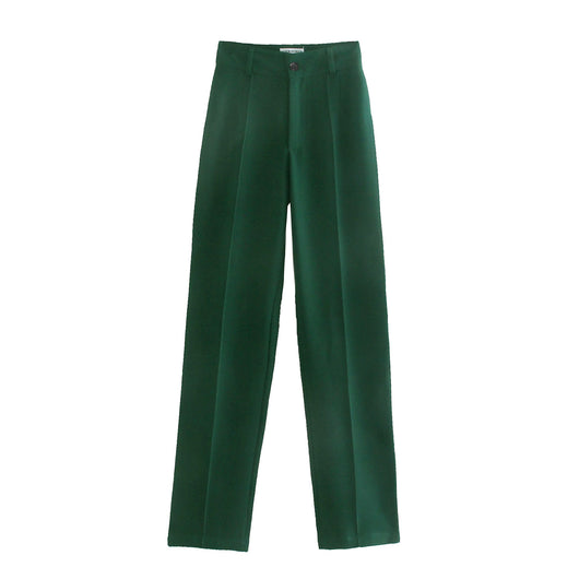 Pantalón Casual de Cintura Alta Ajustado en Colores Lisos - Image 9