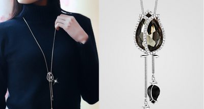 Collar Cadena de Suéter Copo de Nieve Cristal - Largo y Elegante - Image 29