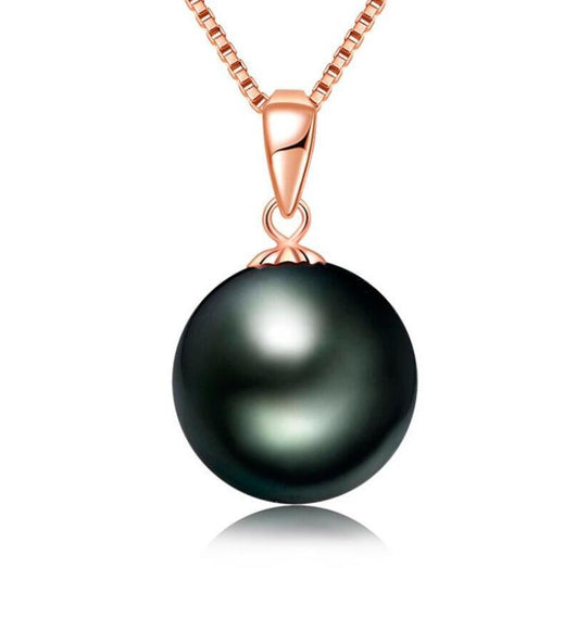 Collar de Perlas Negras Tahitianas 9-10mm Estilo Europeo Americano - Image 3