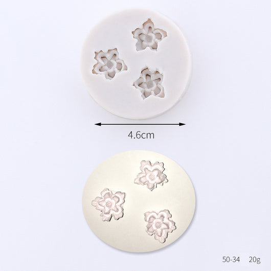 Molde de Silicona para Fondant con Diseño de Flores de Rosa - Image 13